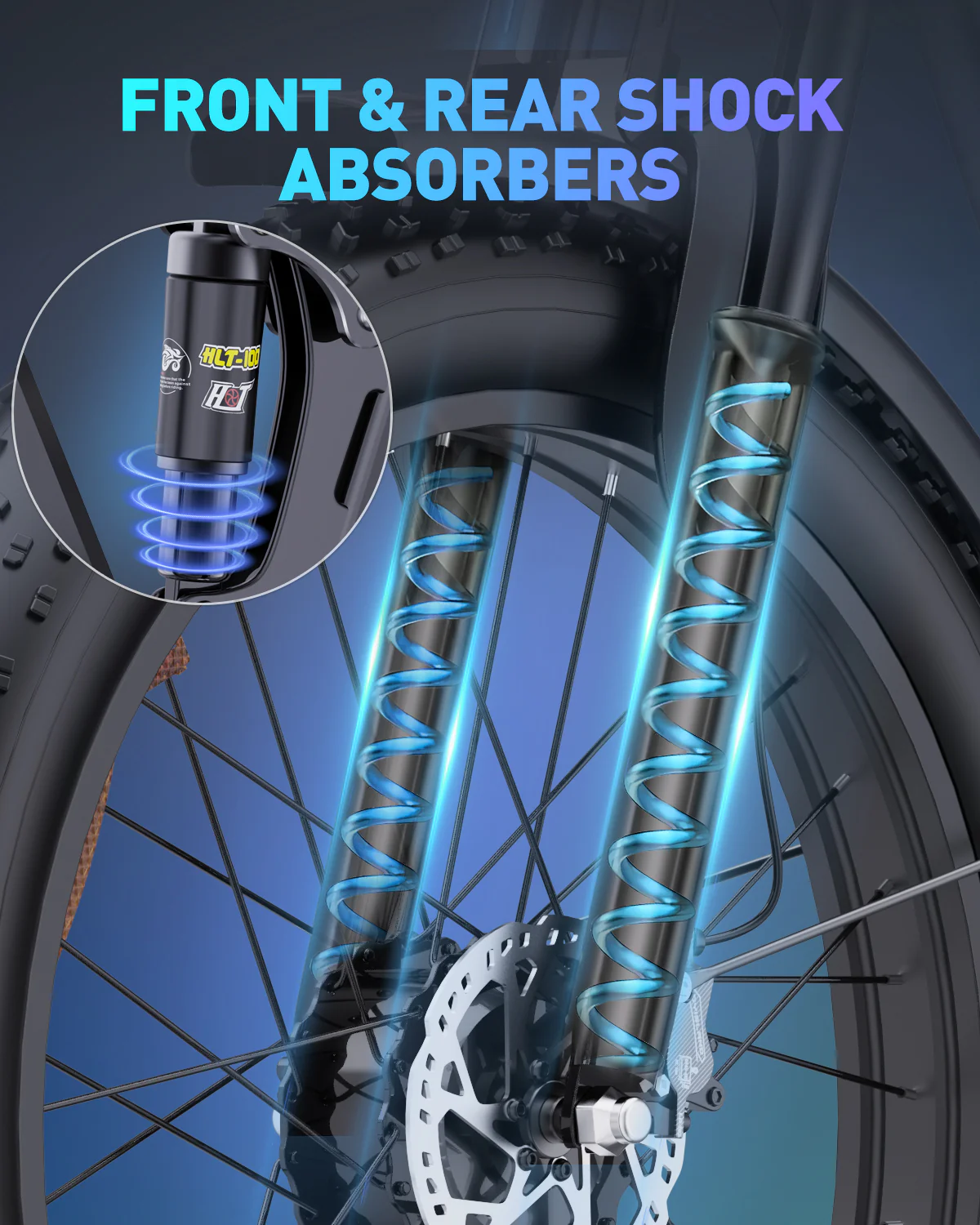 Ridstar® E Bike E26Pro Fat Tire Mountain Electric Bike - Image 3