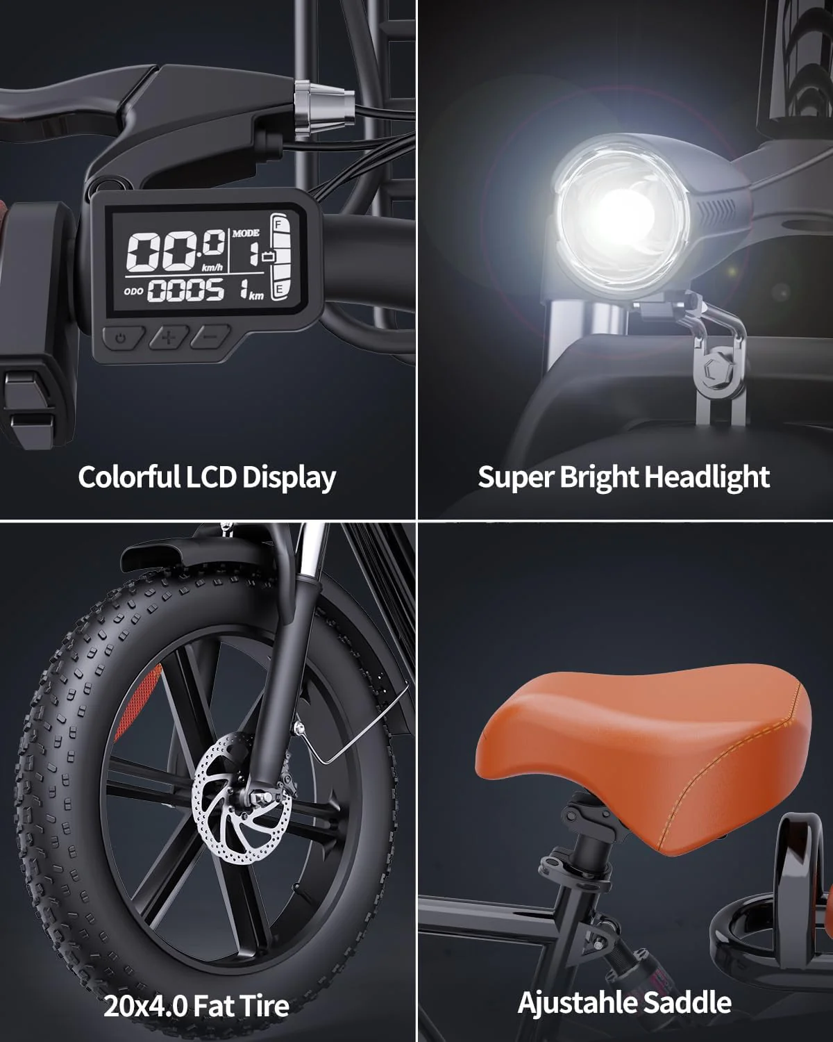 Ridstar® FM001 2-Seater Fat Tire Electric Bike - Image 5