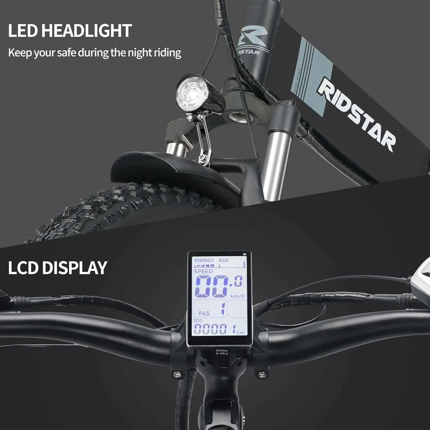 Ridstar® H20 1000W Electric Mountain Bike - Image 3