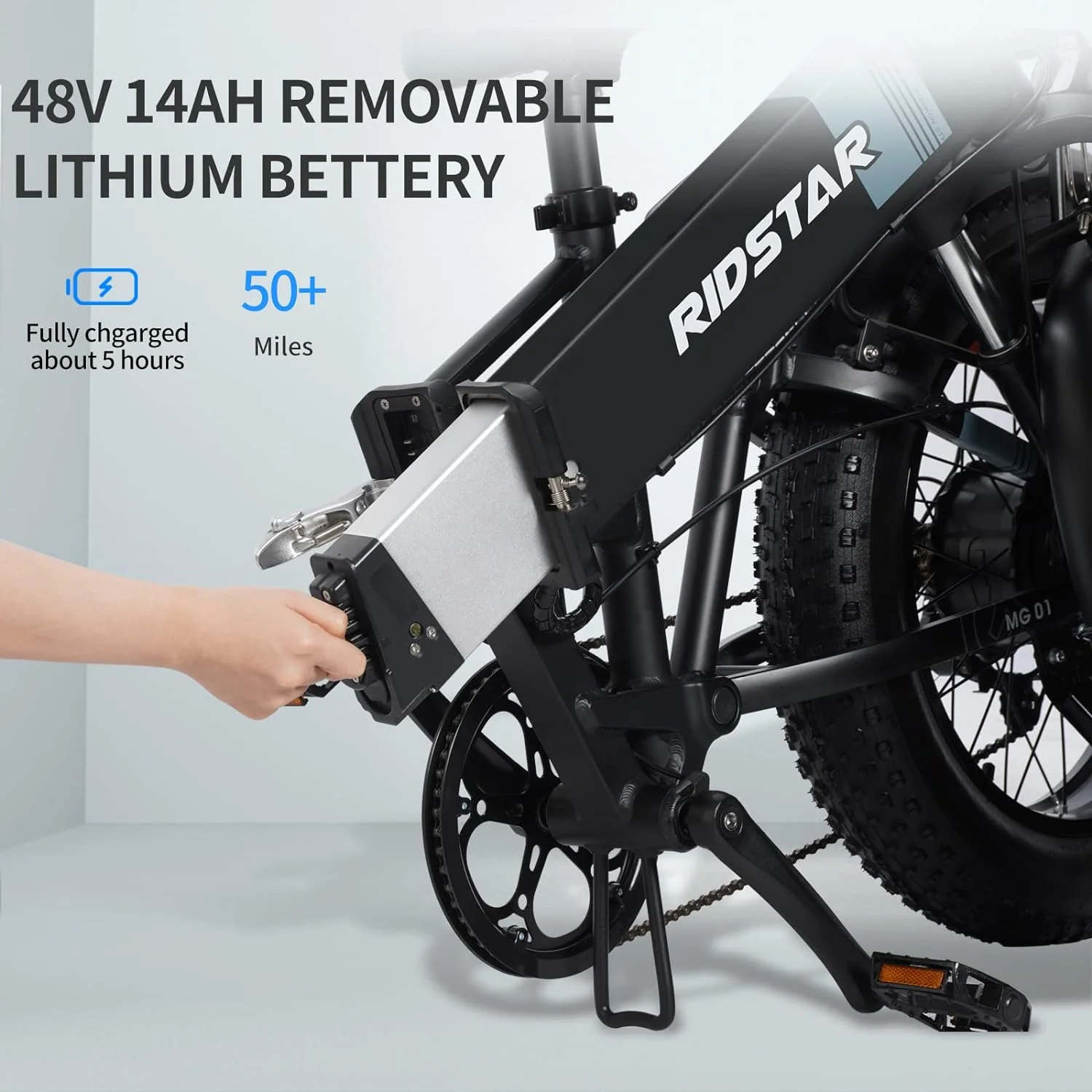 Ridstar® H20 1000W Electric Mountain Bike - Image 6