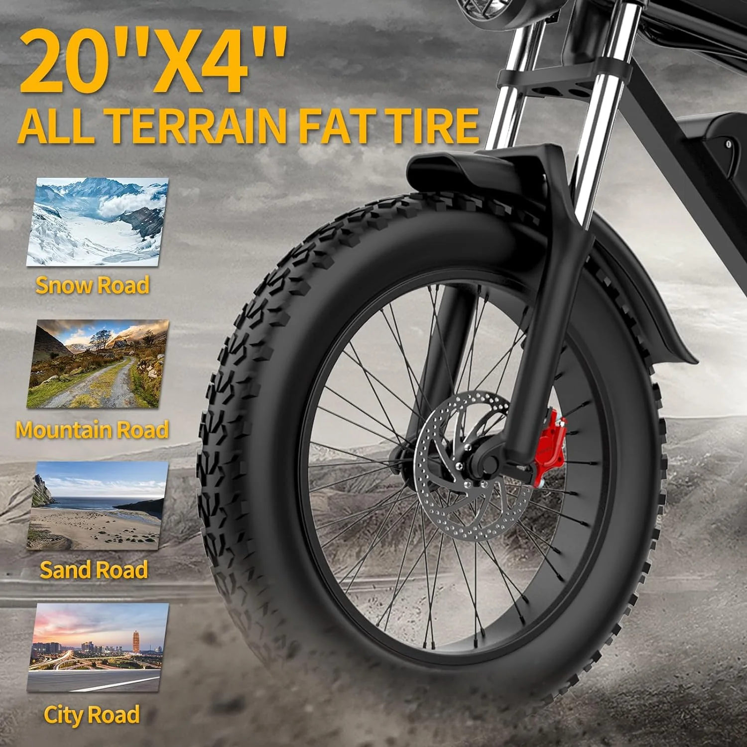 Ridstarยฎ K20 Lite 1000W Fat Tire Electric Motorcycles - Image 4