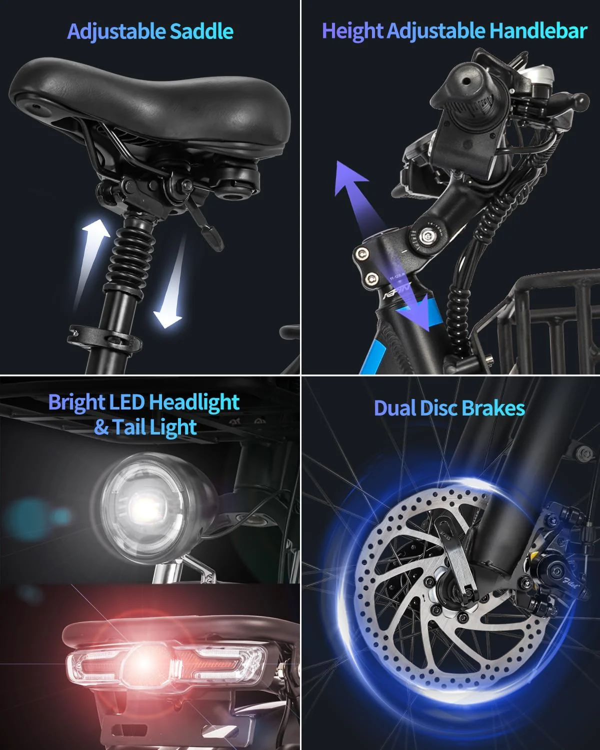 Ridstar® DC26 2000W Folding Fat Tire Mountain Electric Bike - Image 5